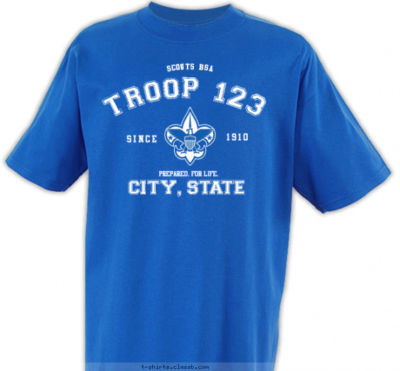 troop t-shirt design with 1 ink color - #SP3303