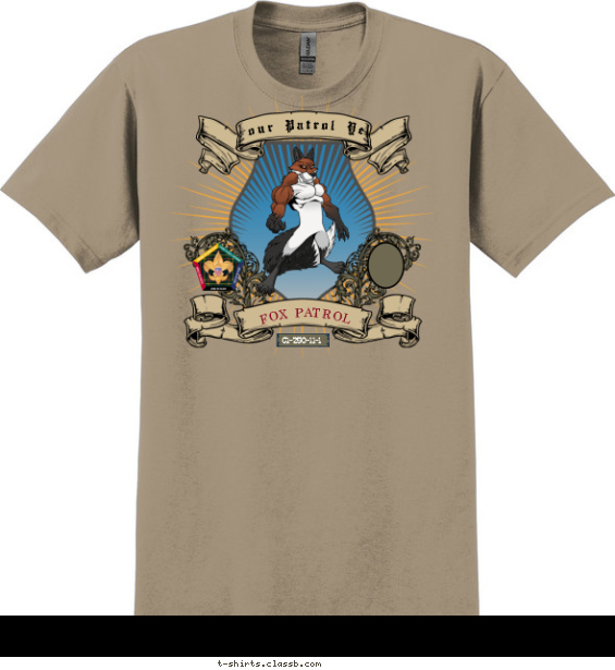 wood-badge-patrol t-shirt design with 3 ink colors - #SP3309