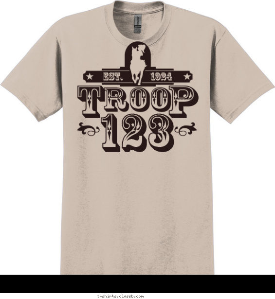 scout-bsa-troop-girl t-shirt design with 1 ink color - #SP334