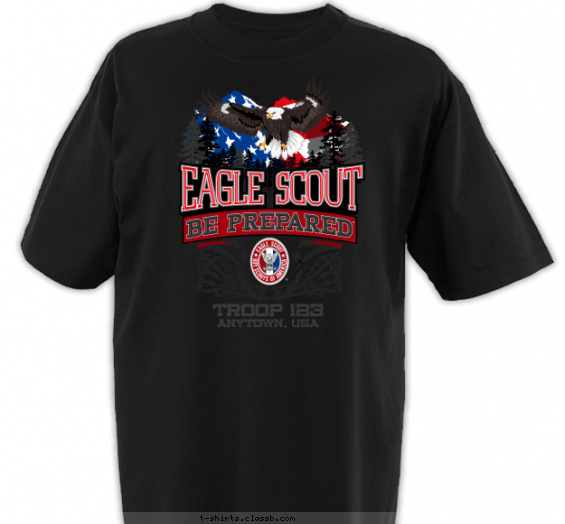 troop t-shirt design with 2 ink colors - #SP3342