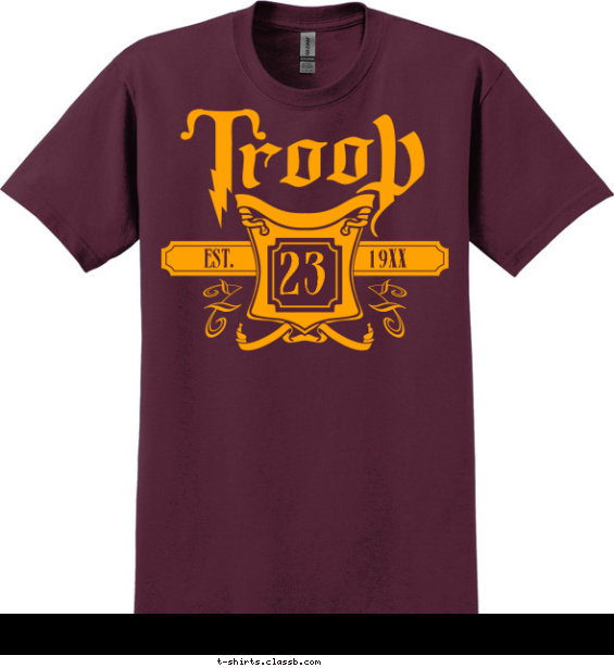 scout-bsa-troop-girl t-shirt design with 1 ink color - #SP336
