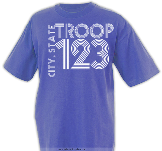 scout-bsa-troop-girl t-shirt design with 1 ink color - #SP337