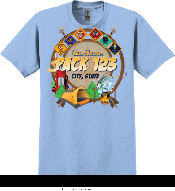 pack t-shirt design with 6 ink colors - #SP3391