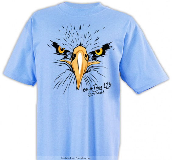 troop t-shirt design with 6 ink colors - #SP3405