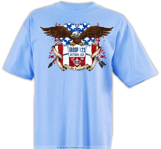 troop t-shirt design with 6 ink colors - #SP3423