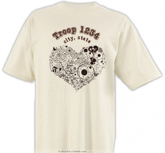 troops-girls t-shirt design with 1 ink color - #SP3444