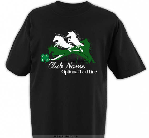 4-h-horse-clubs t-shirt design with 2 ink colors - #SP3446