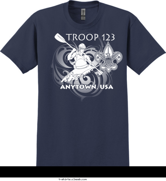 troop t-shirt design with 1 ink color - #SP3470