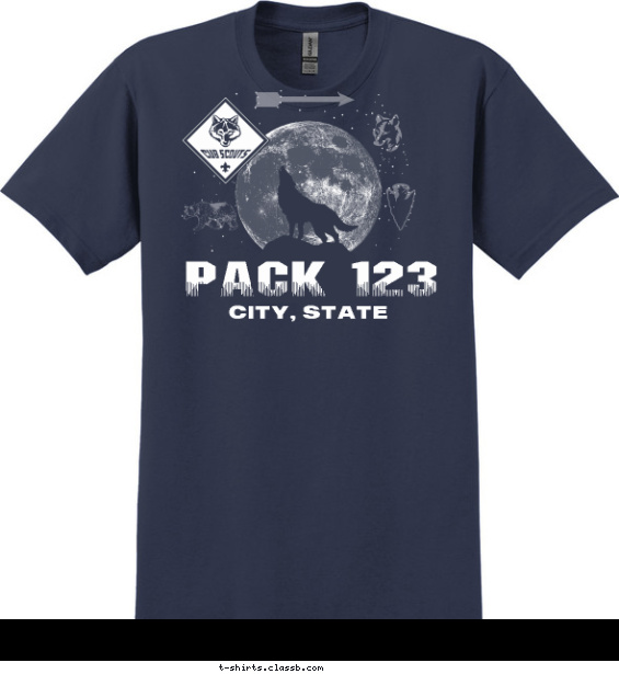 pack t-shirt design with 1 ink color - #SP3474