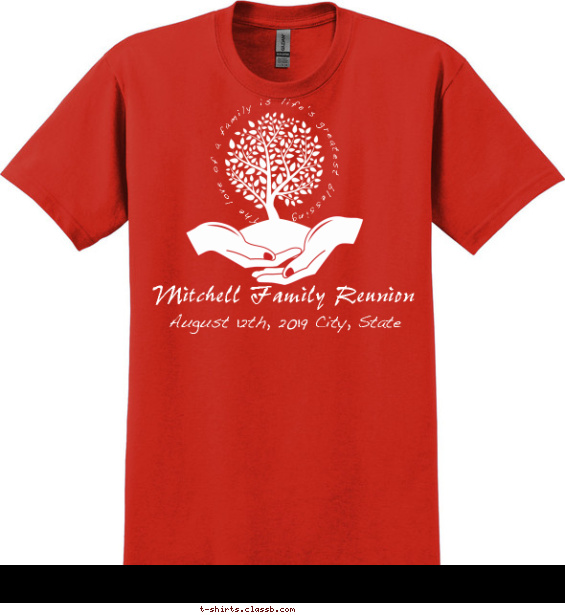 family-reunion t-shirt design with 1 ink color - #SP3479