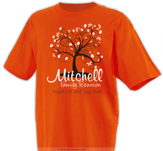 family-reunion t-shirt design with 2 ink colors - #SP3481