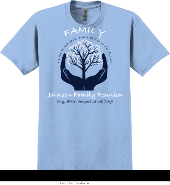 family-reunion t-shirt design with 2 ink colors - #SP3484