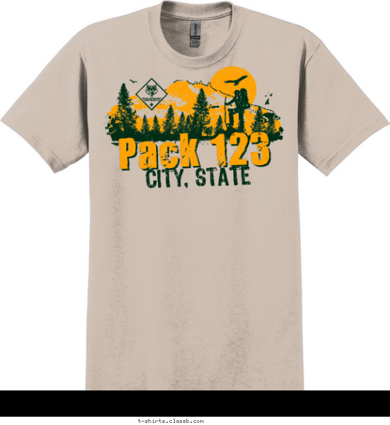 pack t-shirt design with 2 ink colors - #SP3487