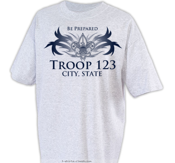 troop t-shirt design with 1 ink color - #SP3495