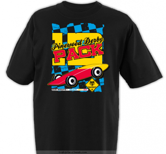 pinewood-derby t-shirt design with 4 ink colors - #SP3528
