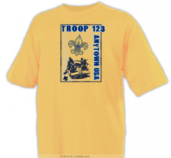 troop t-shirt design with 2 ink colors - #SP3553