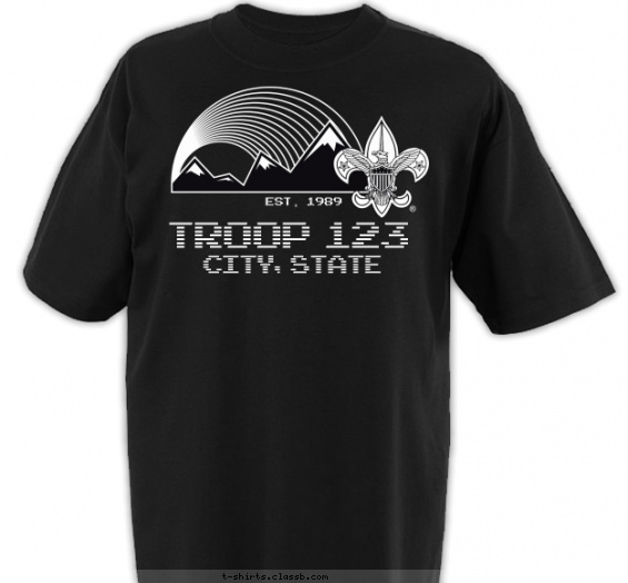 troop t-shirt design with 1 ink color - #SP3559