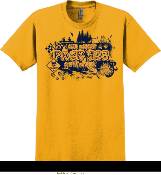 pack t-shirt design with 1 ink color - #SP3566