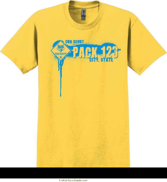 pack t-shirt design with 1 ink color - #SP3567