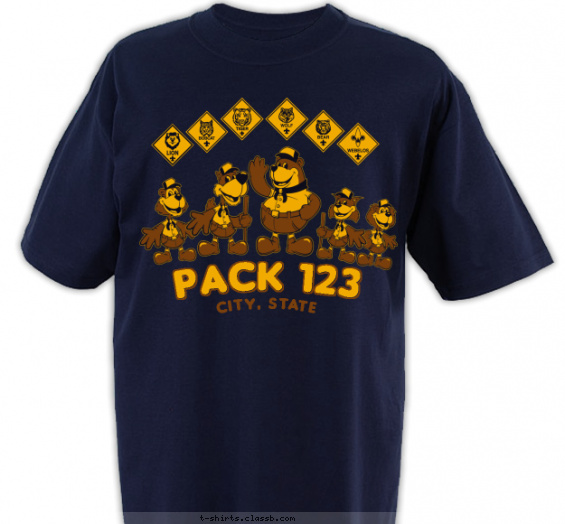 pack t-shirt design with 2 ink colors - #SP3583