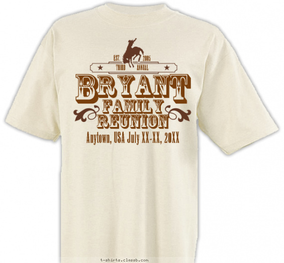 family-reunion t-shirt design with 1 ink color - #SP362