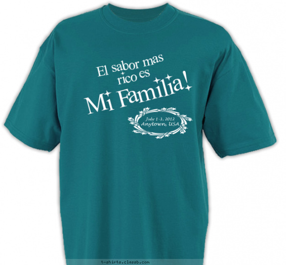 family-reunion t-shirt design with 1 ink color - #SP3637