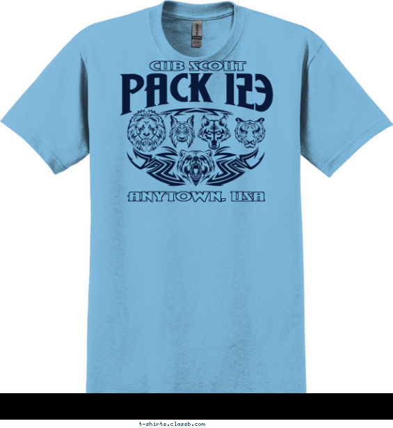 pack t-shirt design with 1 ink color - #SP3641