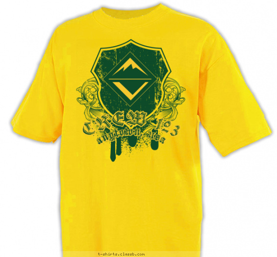 venturing-crew t-shirt design with 1 ink color - #SP3670