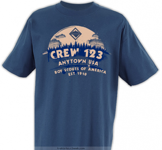 venturing-crew t-shirt design with 2 ink colors - #SP3674