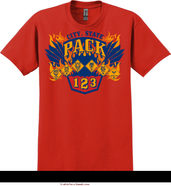 pack t-shirt design with 2 ink colors - #SP3686