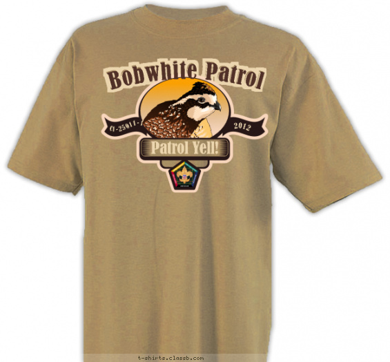 wood-badge-patrol t-shirt design with 6 ink colors - #SP3700