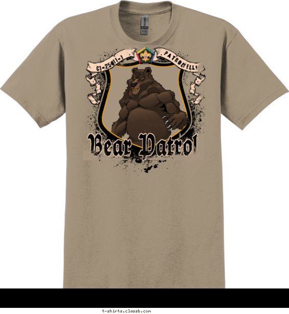 wood-badge-patrol t-shirt design with 6 ink colors - #SP3701
