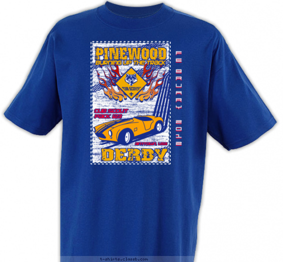 pinewood-derby t-shirt design with 3 ink colors - #SP3703