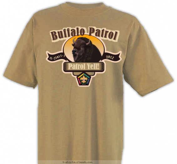 wood-badge-patrol t-shirt design with 6 ink colors - #SP3709