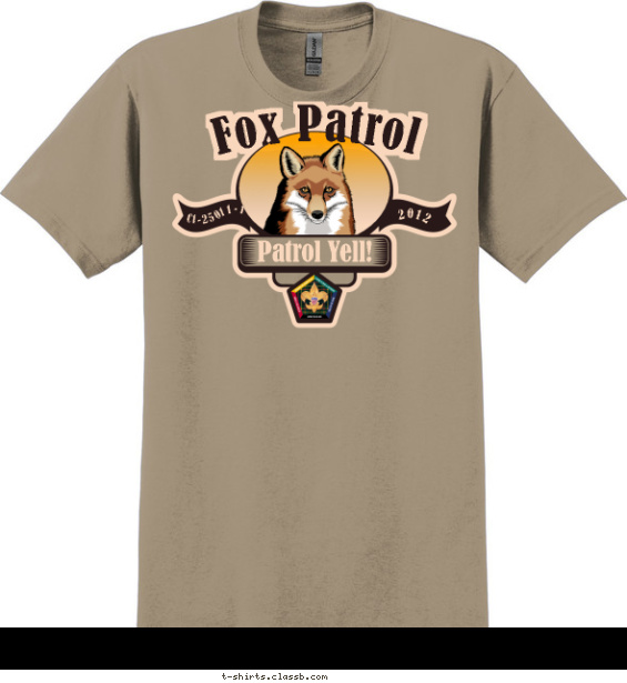 wood-badge-patrol t-shirt design with 6 ink colors - #SP3713