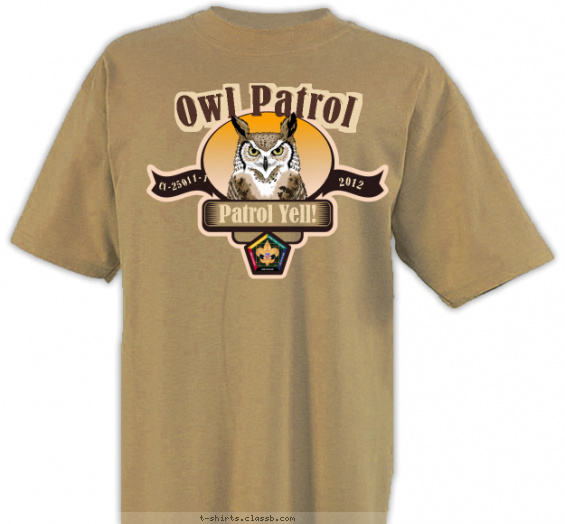 wood-badge-patrol t-shirt design with 6 ink colors - #SP3714