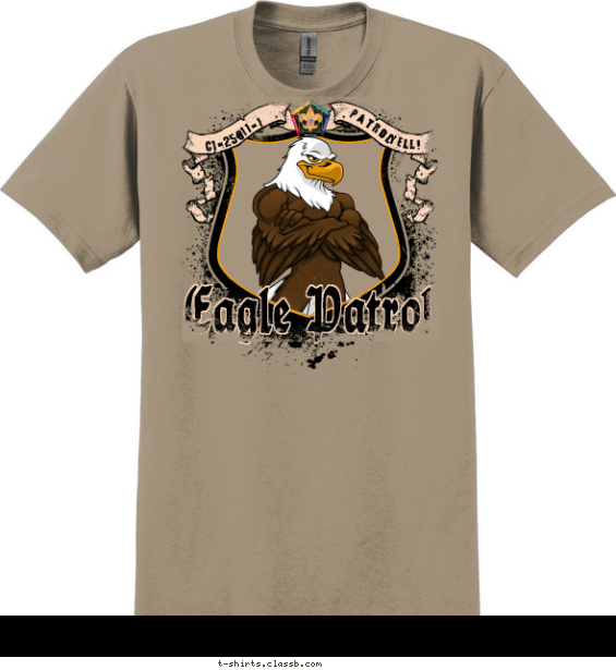 wood-badge-patrol t-shirt design with 6 ink colors - #SP3717