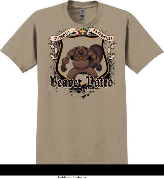 wood-badge-patrol t-shirt design with 6 ink colors - #SP3718