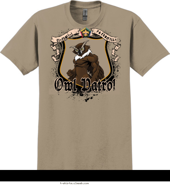 wood-badge-patrol t-shirt design with 6 ink colors - #SP3722