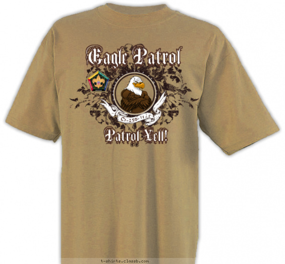 wood-badge-patrol t-shirt design with 6 ink colors - #SP3724