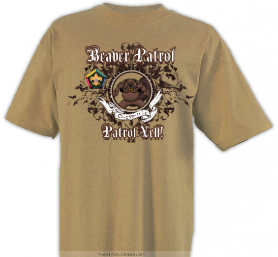 wood-badge-patrol t-shirt design with 6 ink colors - #SP3725