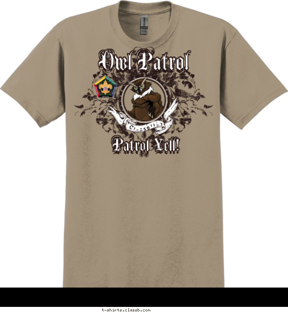 wood-badge-patrol t-shirt design with 6 ink colors - #SP3728