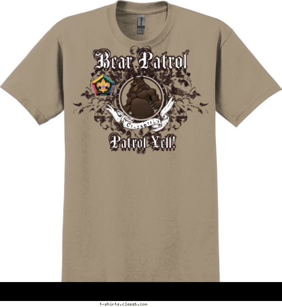 wood-badge-patrol t-shirt design with 6 ink colors - #SP3729
