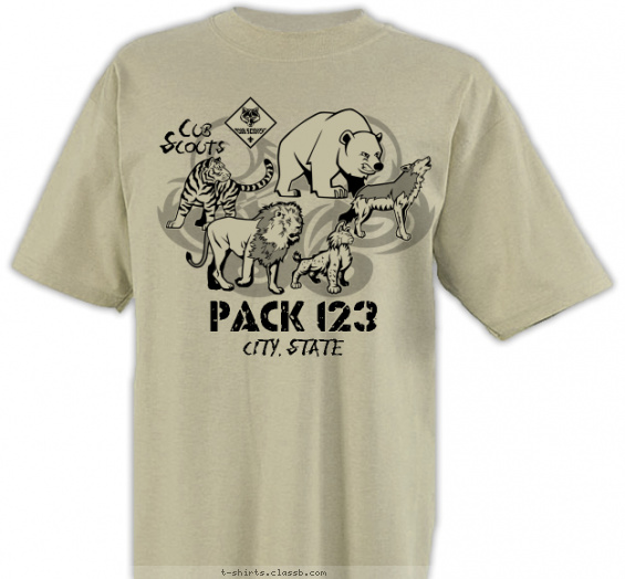 pack t-shirt design with 1 ink color - #SP3733