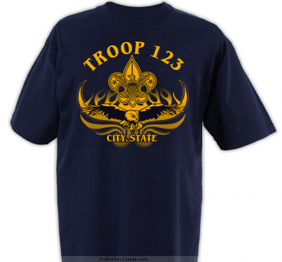 troop t-shirt design with 1 ink color - #SP3743