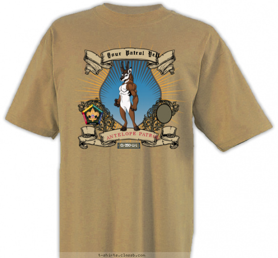 wood-badge-patrol t-shirt design with 3 ink colors - #SP3750