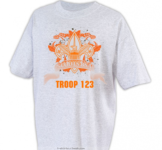 troop t-shirt design with 3 ink colors - #SP3771