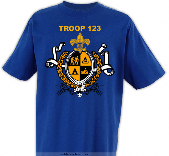 troop t-shirt design with 3 ink colors - #SP3772