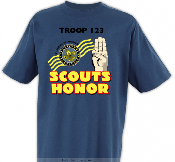 troop t-shirt design with 0 ink colors - #SP3776