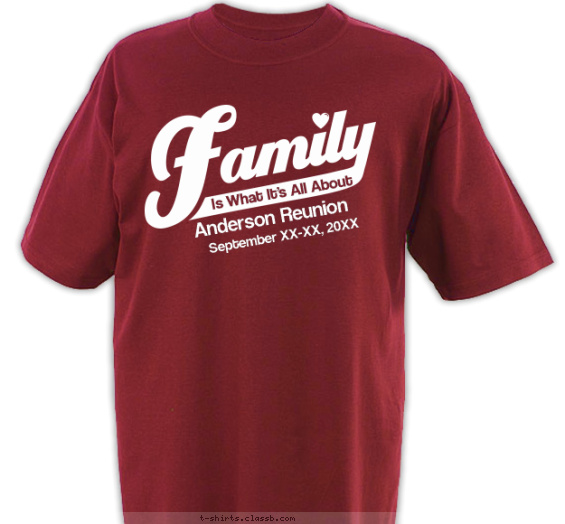 family-reunion t-shirt design with 1 ink color - #SP379
